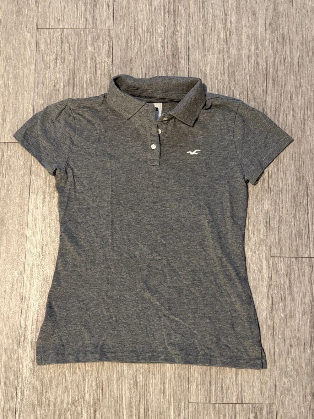 Gray Vintage Y2k Hollister Polo Shirt